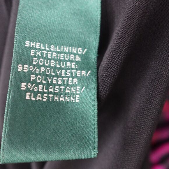 Ralph Lauren Womens Ruched Geometric Dress Size 12 - Picture 9 of 10